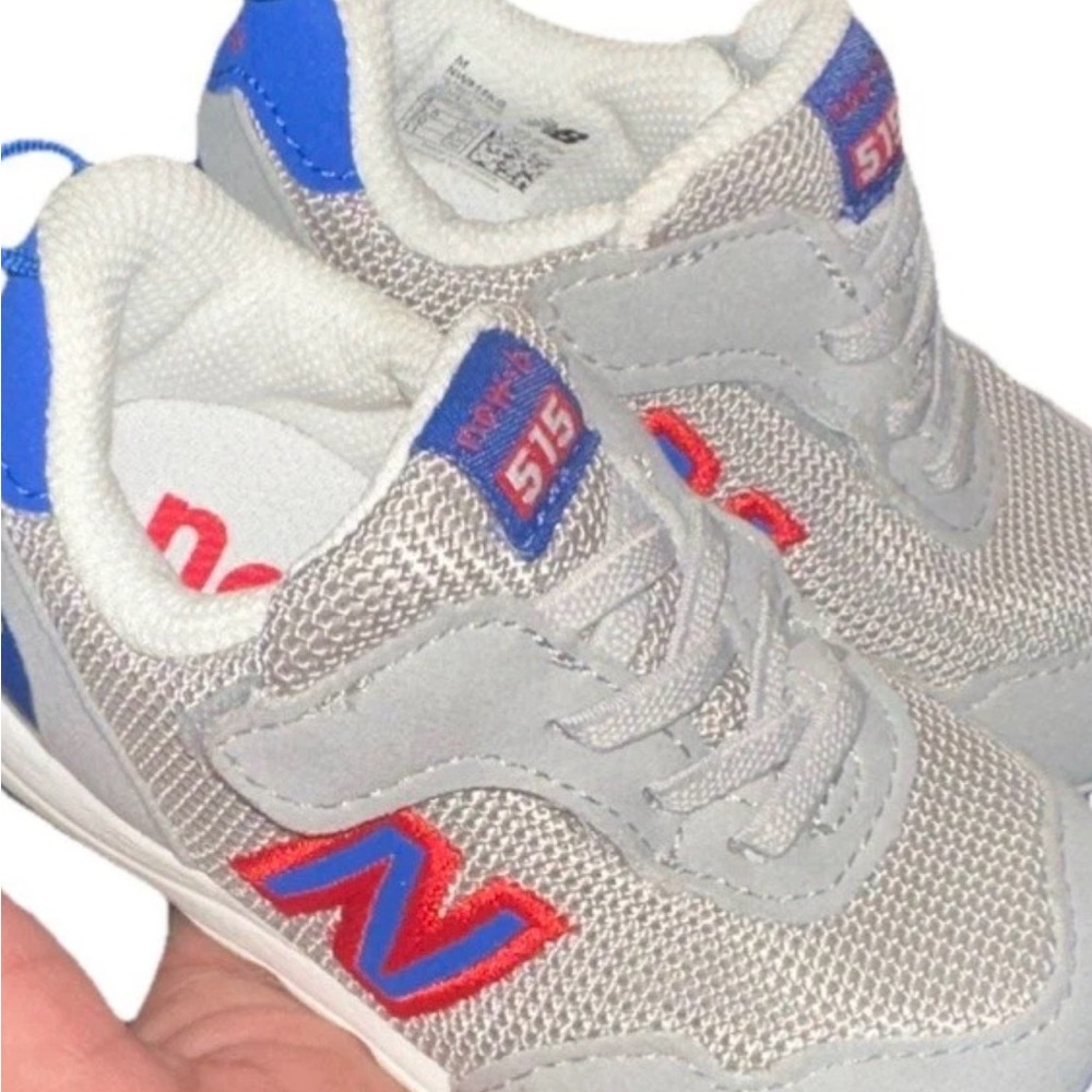 New Balance Kids' Gray and Red Sneakers